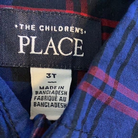Children’s Place Plaid Button Down Shirt, 3T - Picture 3 of 5